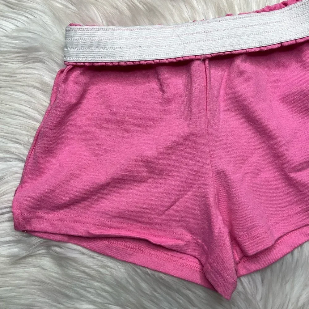 Soffe Pull on Athletic Shorts Pink Size Medium